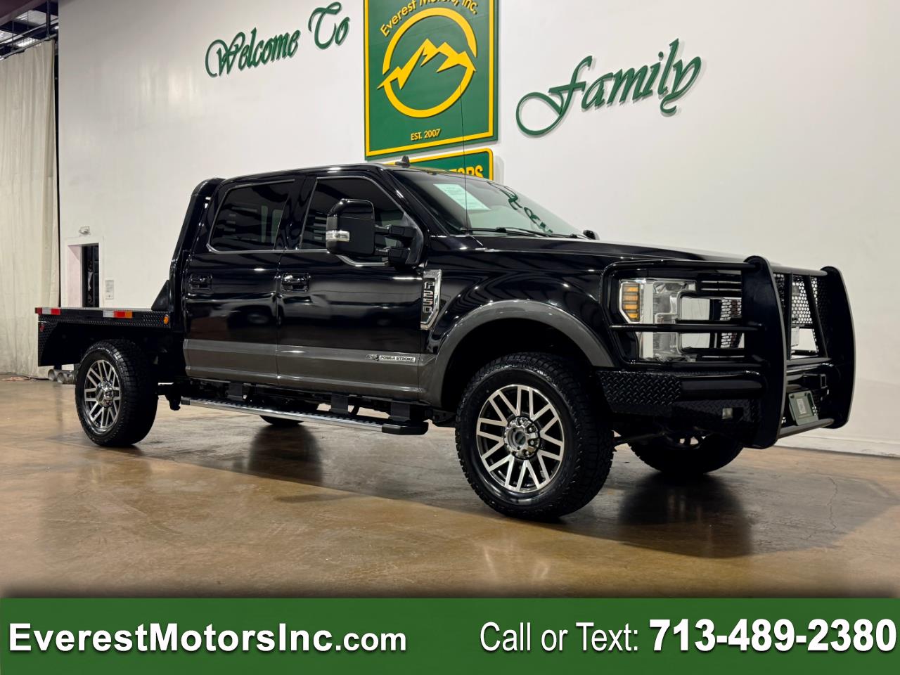 2019 Ford Super Duty F-250 SRW LARIAT 4X4 CREWCAB 7FT FLATBED 6.7L DIESEL 1OWNER