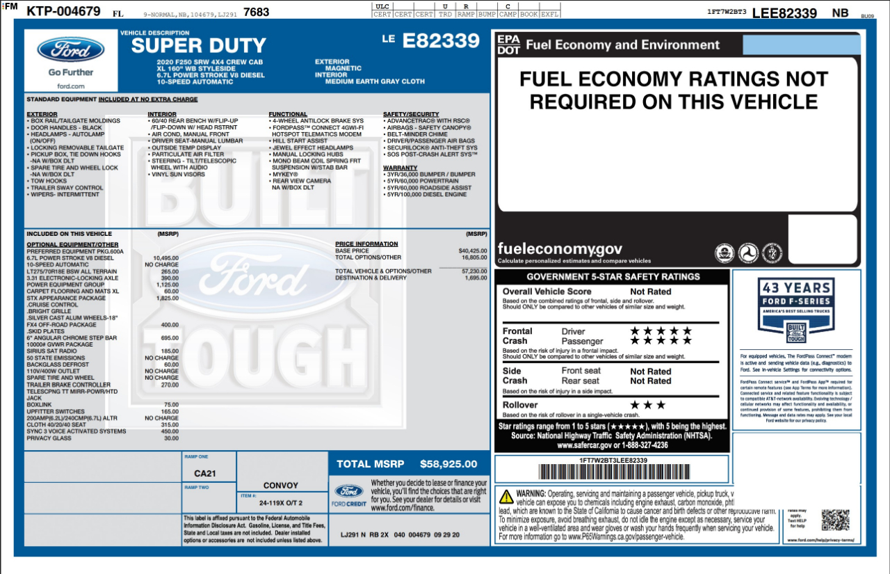 Ford Super Duty F-250 SRW  2020