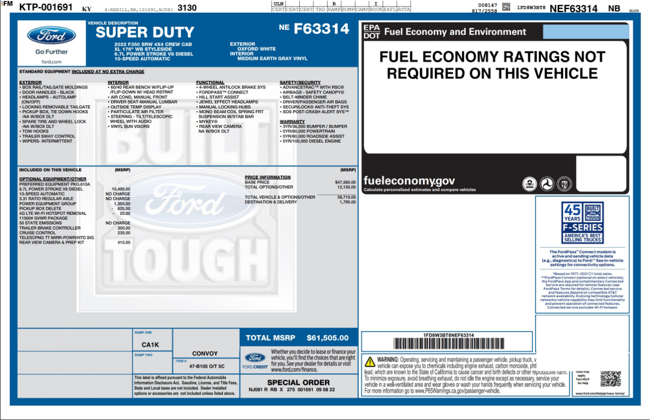 Ford Super Duty F-350 SRW  2022