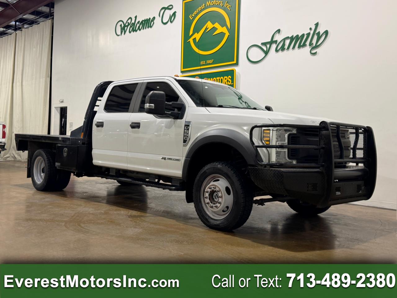 2019 Ford Super Duty F-550 DRW XL 4X4 CREWCAB 9FT FLATBED DIESEL 4.30 AXLE 1OWNER