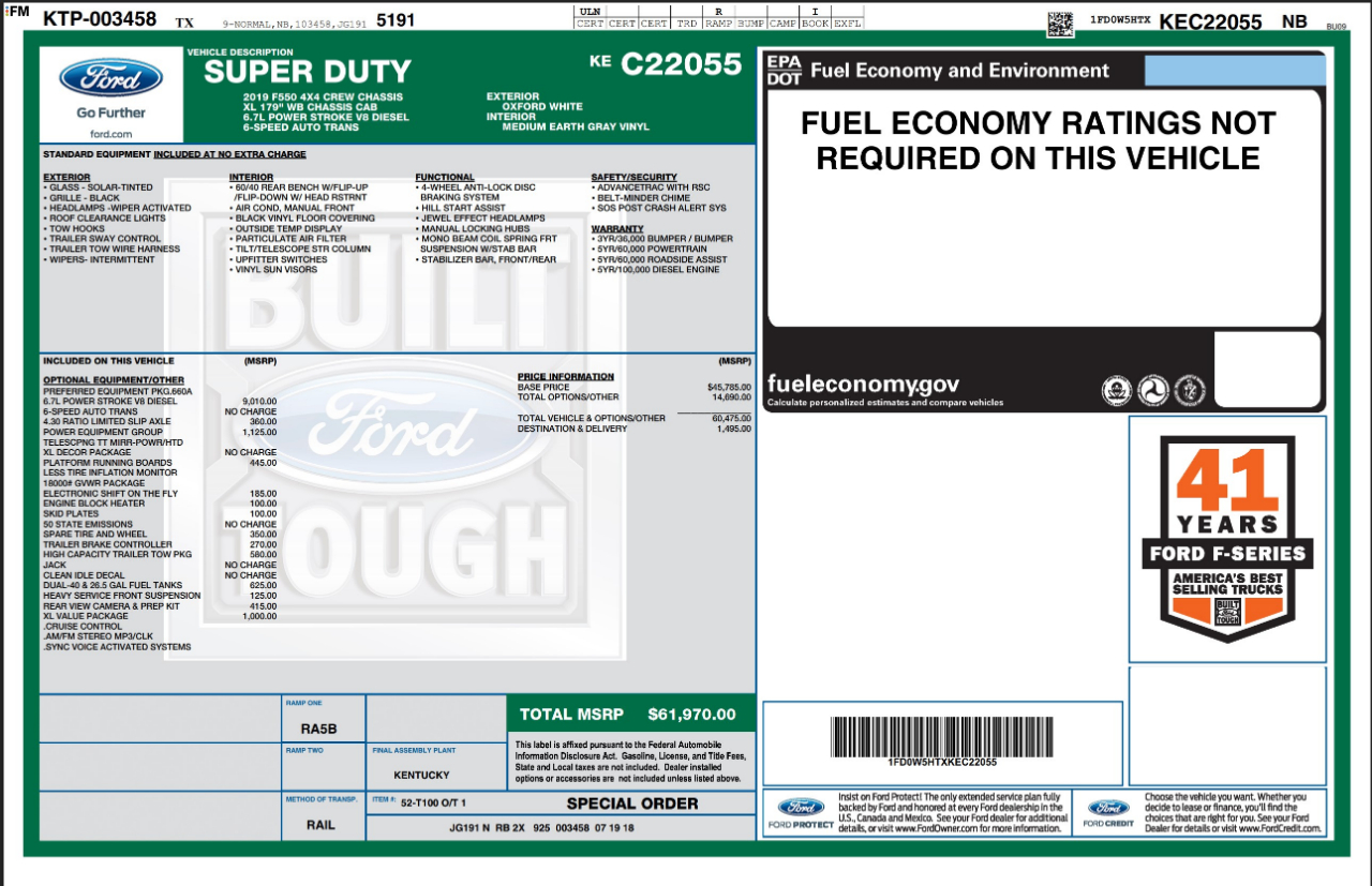 Ford Super Duty F-550 DRW  2019