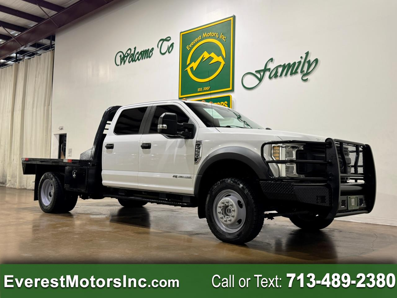 2019 Ford Super Duty F-550 DRW XL 4X4 CREWCAB 9FT FLATBED DIESEL 4.30 AXLE 1OWNER