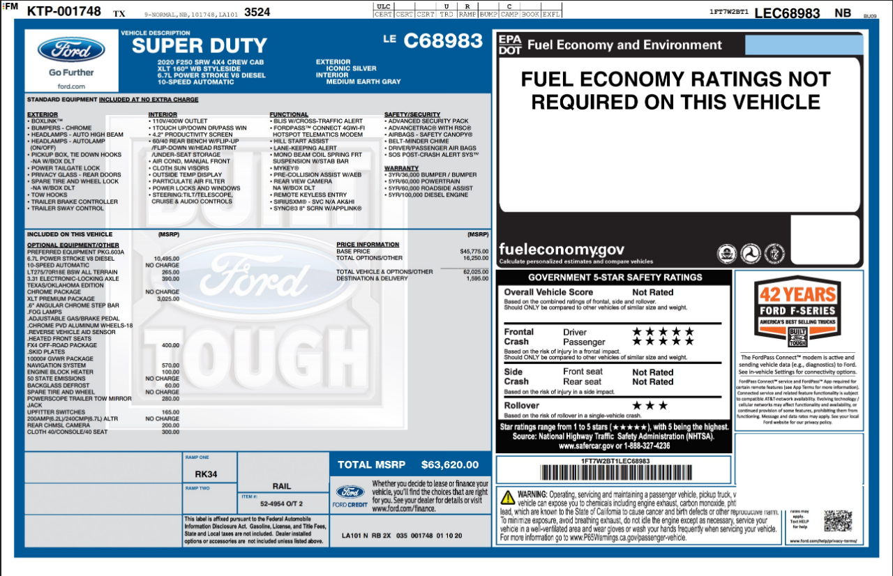 Ford Super Duty F-250 SRW  2020