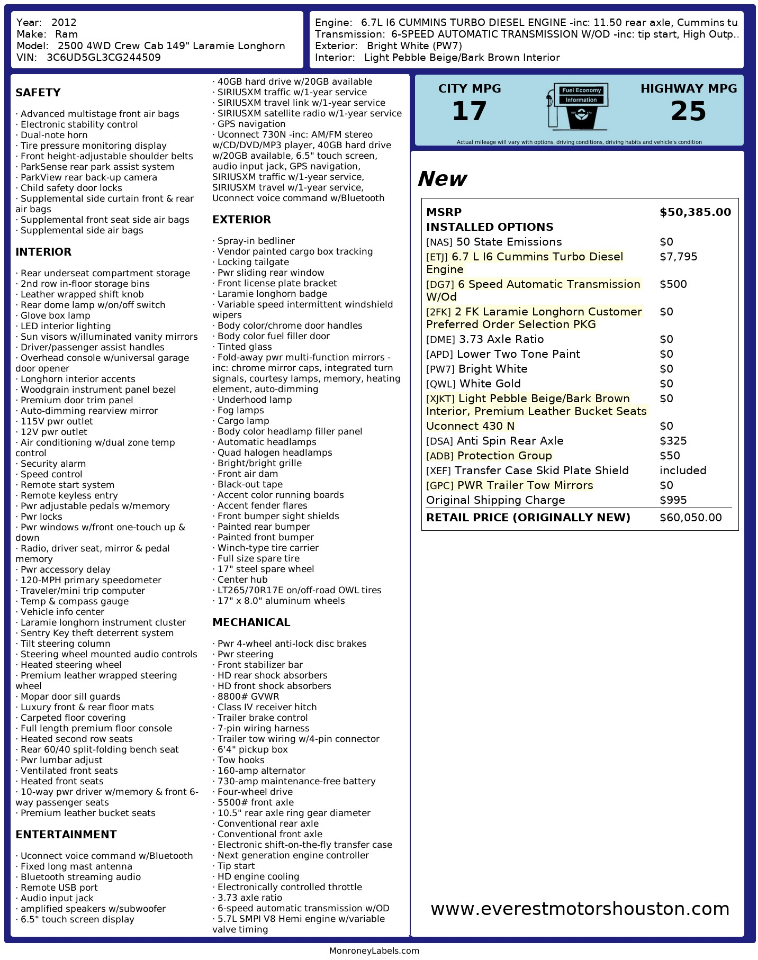 RAM 2500  2012