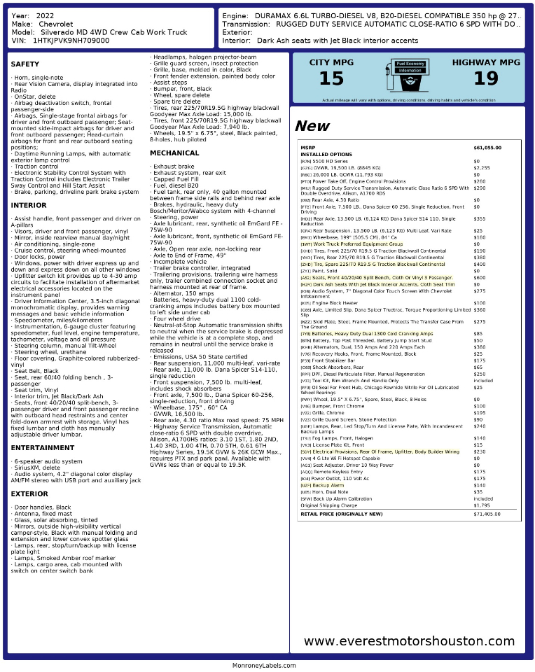 Chevrolet Silverado 5500 HD  2022