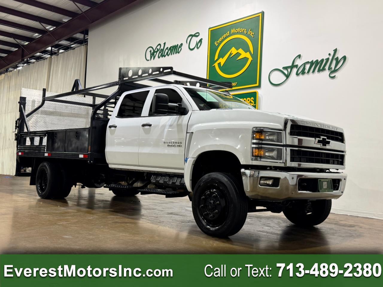2022 Chevrolet Silverado 5500HD Chassis WT 4X4 CC 12FT STAKEBED LIFTGATE 6.6L DIESEL PTO