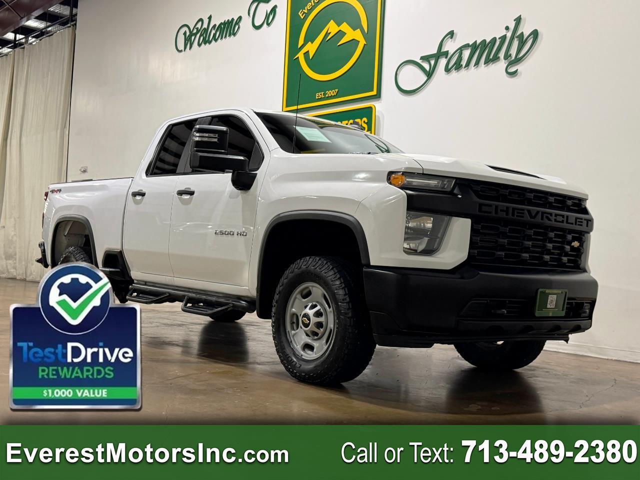 2022 Chevrolet Silverado 2500HD WT 4X4 DOUBLE CAB SHORT BED 6.6L V8 DIESEL 1OWNER
