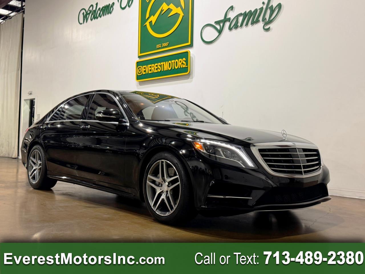 2015 Mercedes-Benz S-Class S550 4MATIC AWD 4.6L V8 GAS PREMIUM&SPORT PKG 1OWN