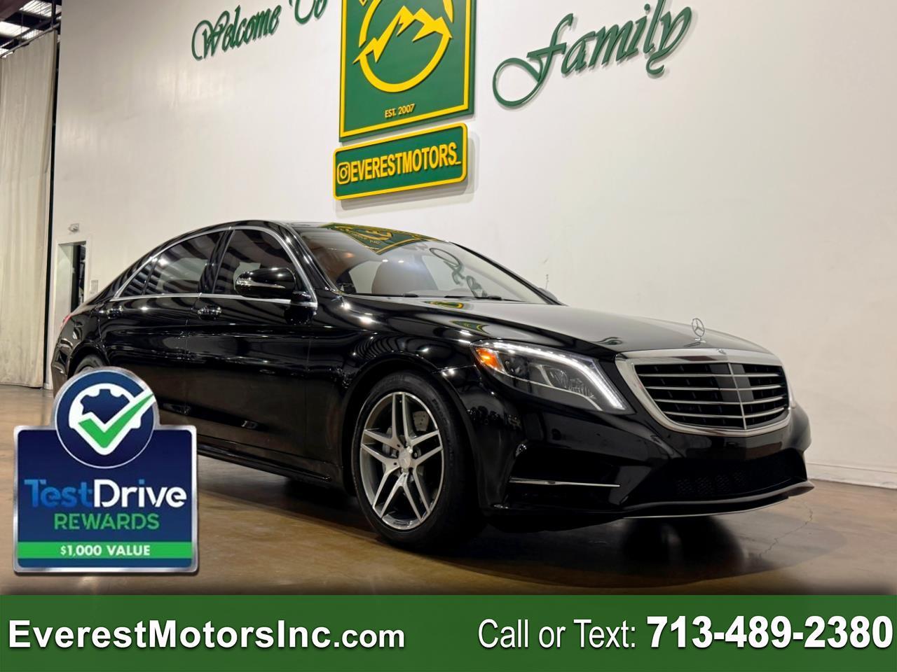 2015 Mercedes-Benz S-Class S550 4MATIC AWD 4.6L V8 GAS PREMIUM&SPORT PKG 1OWN