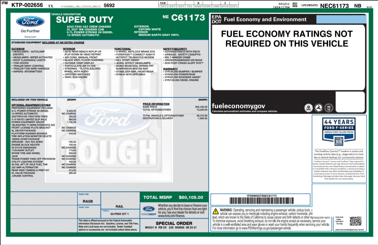 Ford Super Duty F-550 DRW  2022