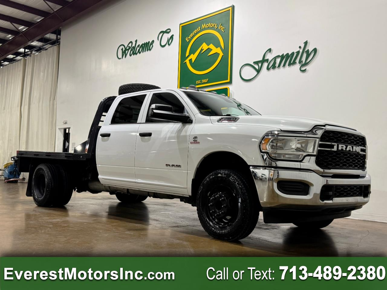 2021 RAM 3500 TRADESMAN 4X4 CREWC 9FT FLATBED 6.7L DIESEL AISIN