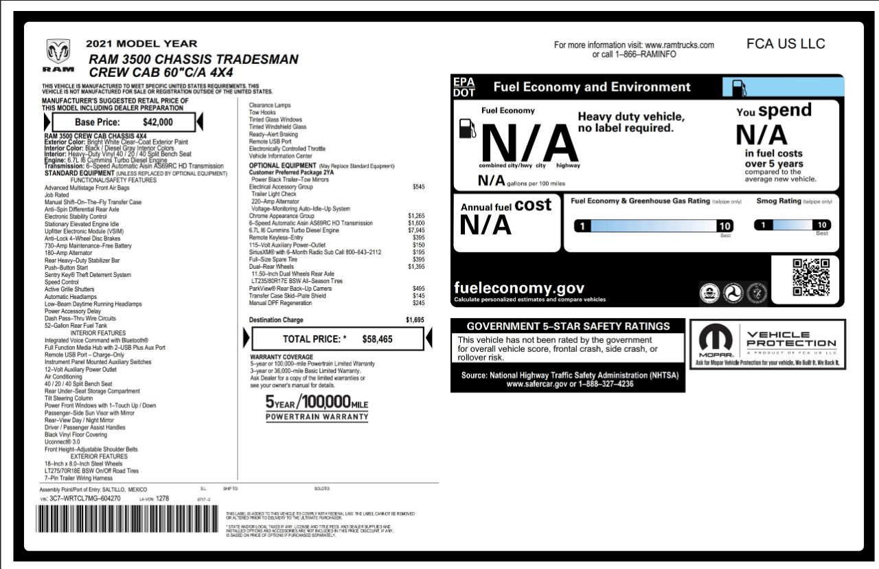 RAM 3500  2021