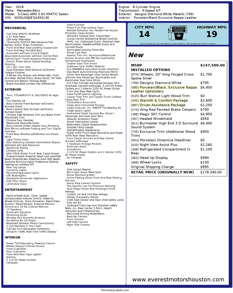 Mercedes-Benz S-Class  2018