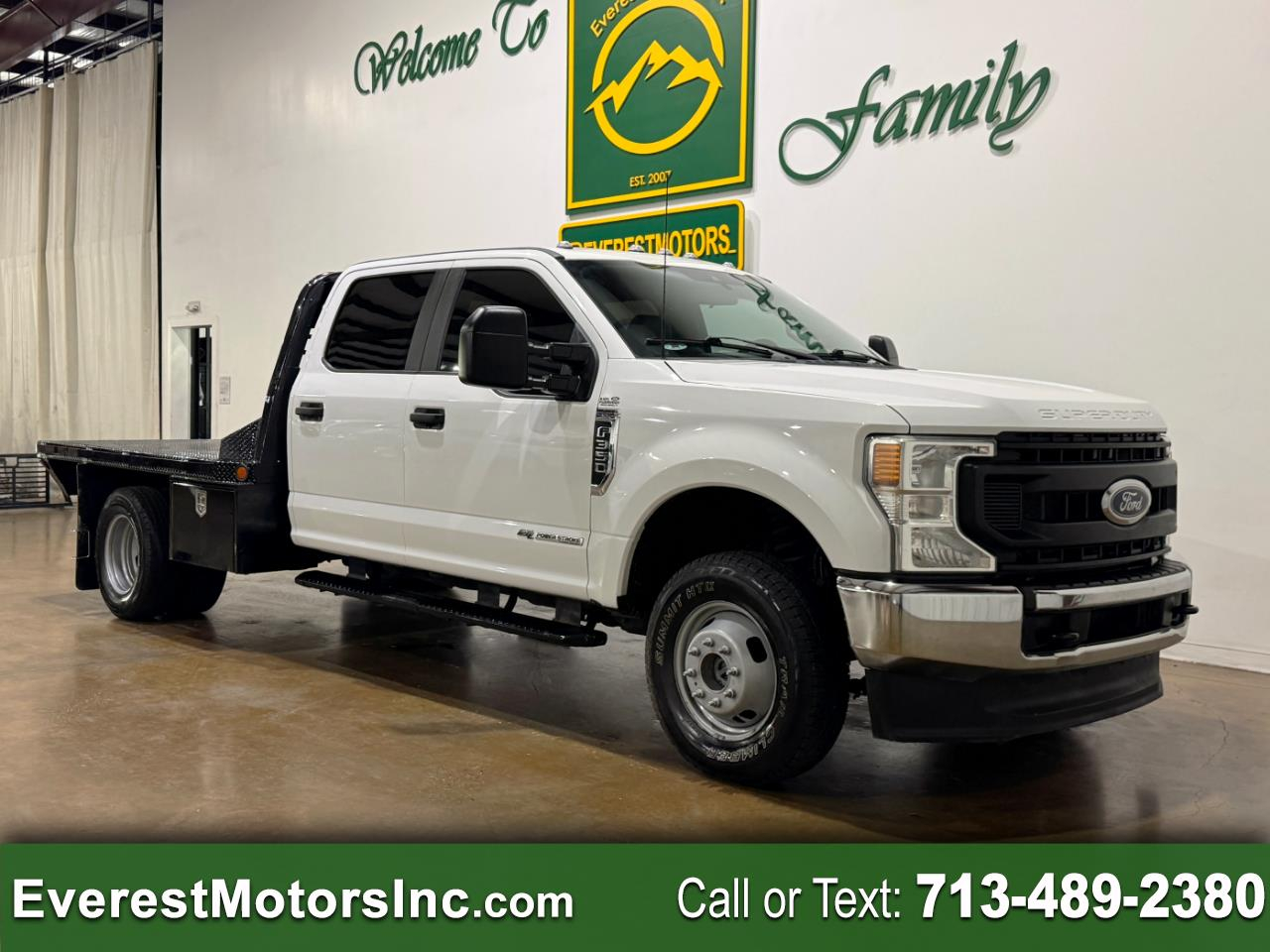 2021 Ford Super Duty F-350 DRW XL 4X4 CREWCAB FLATBED 6.7L V8 DIESEL 1OWNER PTO