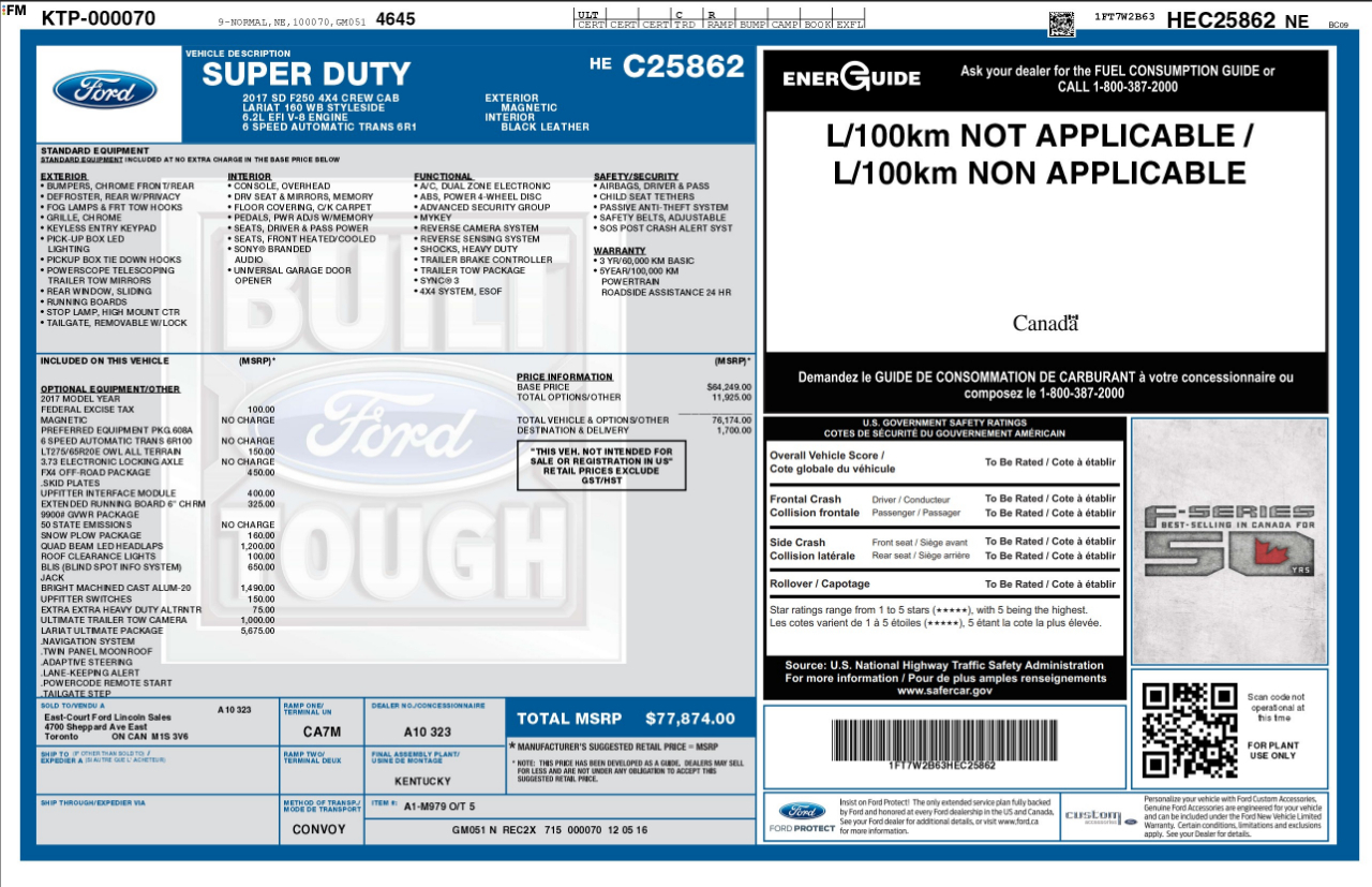 Ford Super Duty F-250 SRW  2017