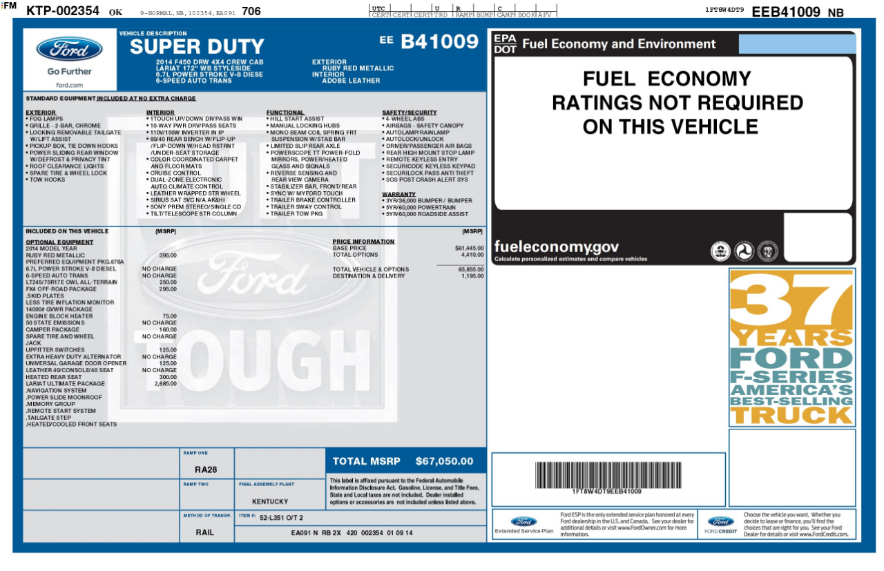 Ford Super Duty F-450 DRW  2014