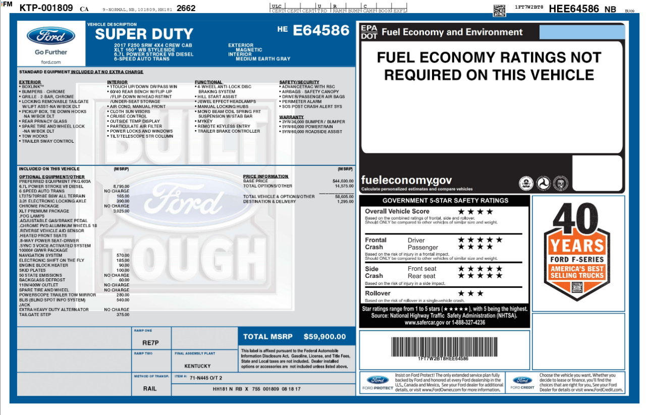 Ford Super Duty F-250 SRW  2017