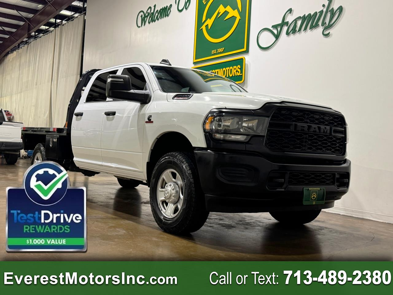 2023 RAM 2500 TRADESMAN 4X4 CREWCAB 8FT FLATBED 6.7L DIESEL