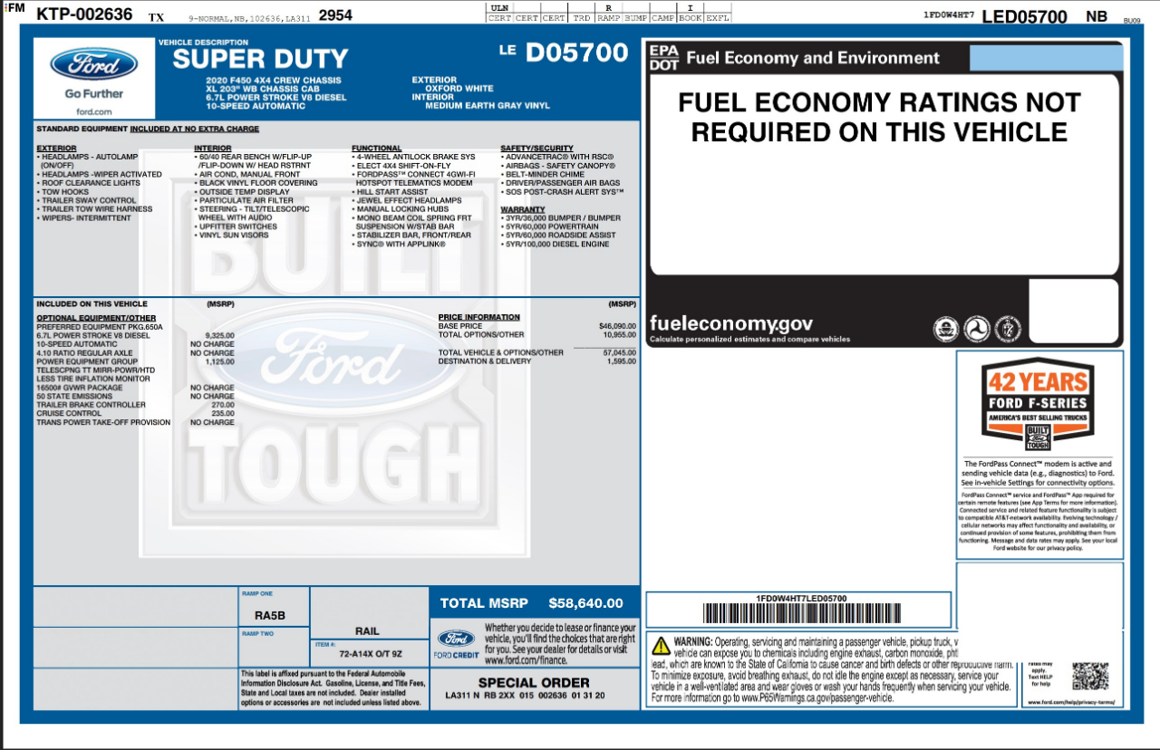 Ford Super Duty F-450 DRW  2020