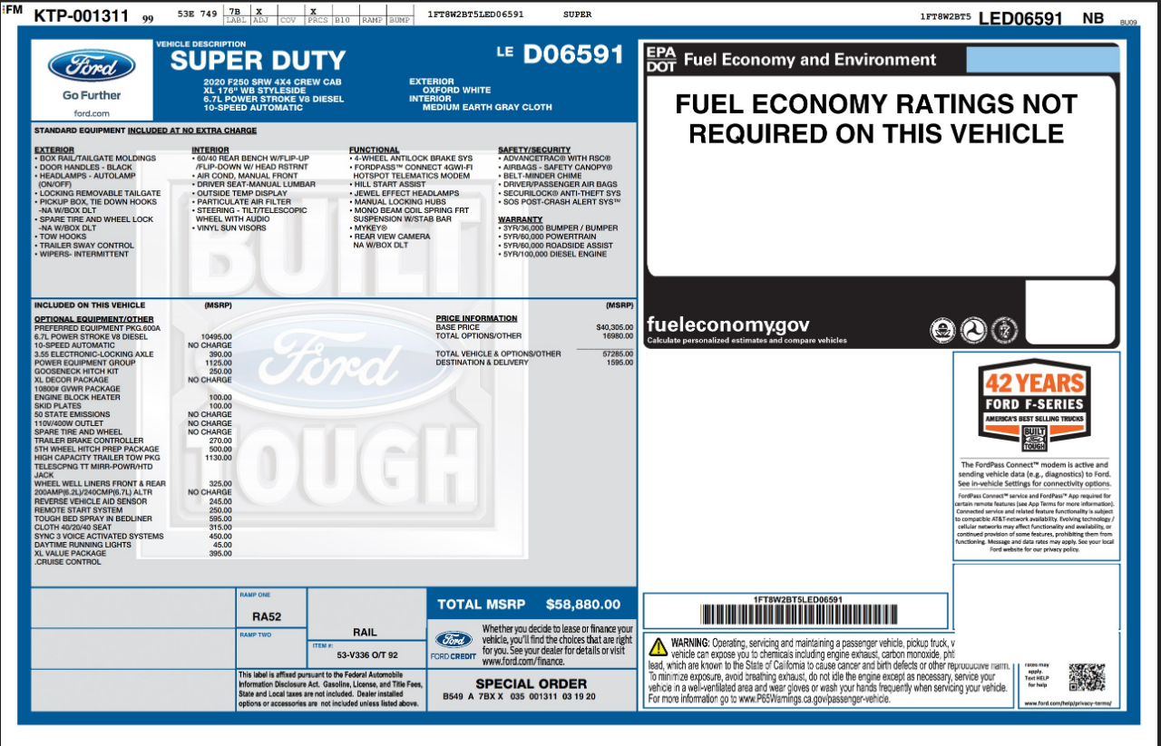 Ford Super Duty F-250 SRW  2020