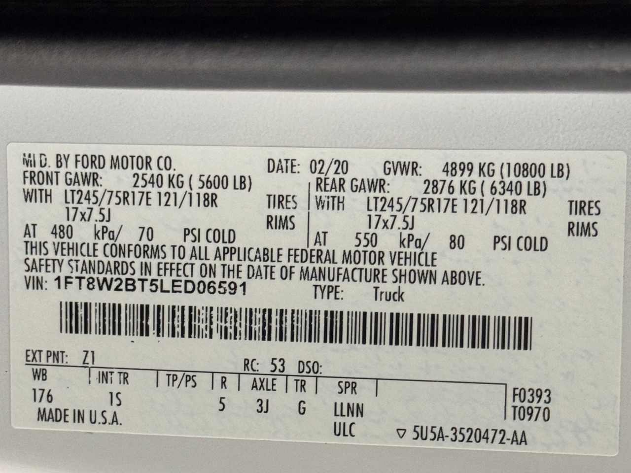 Ford Super Duty F-250 SRW  2020