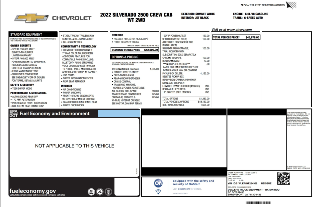 Chevrolet Silverado 2500HD  2022