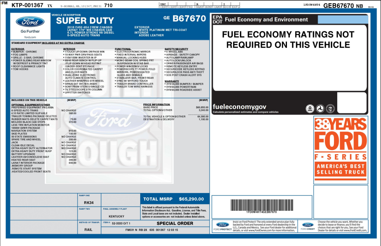 Ford Super Duty F-450 DRW  2016