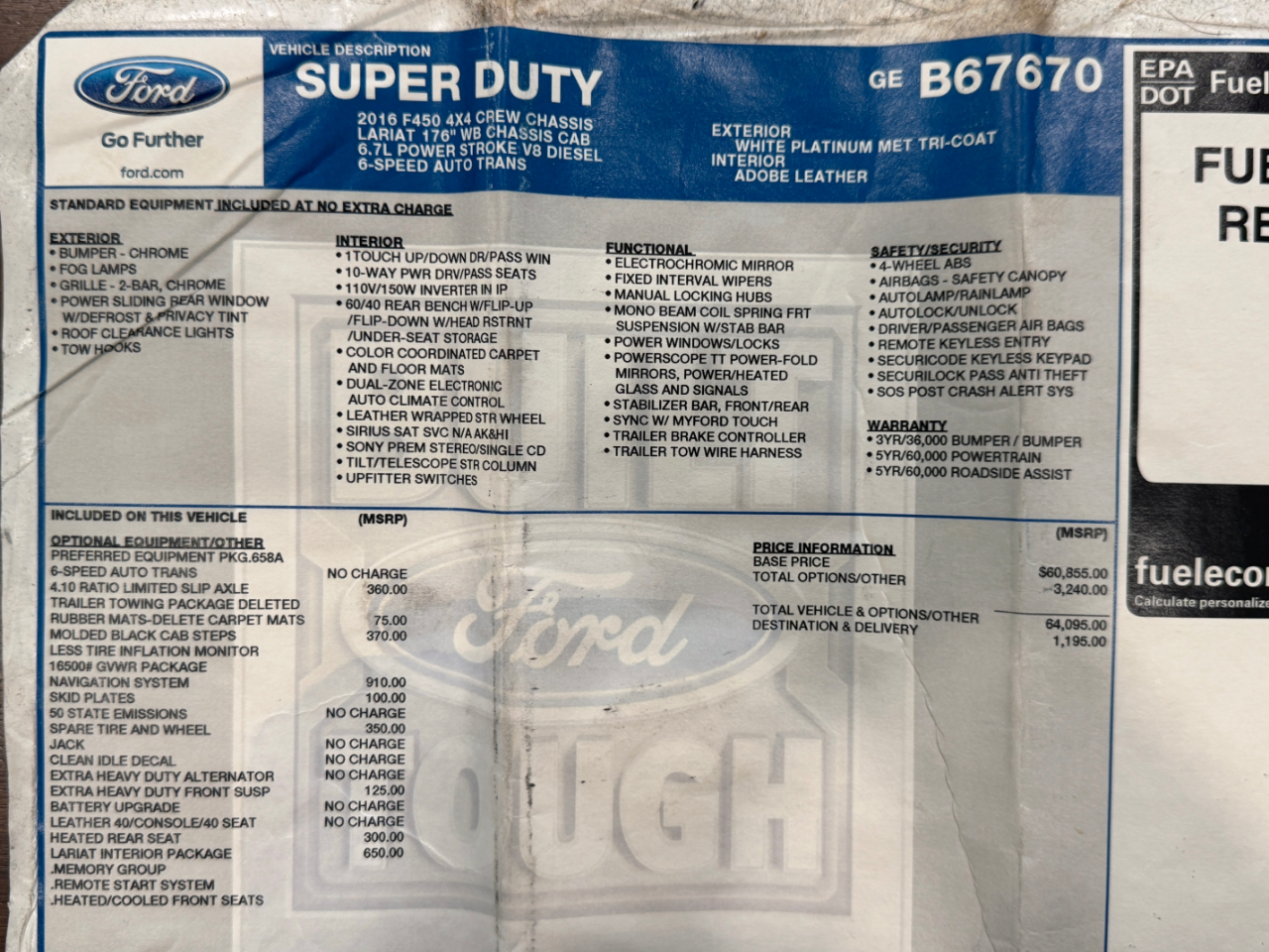 Ford Super Duty F-450 DRW  2016