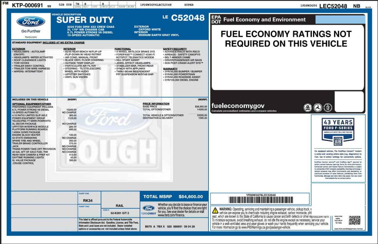 Ford Super Duty F-350 DRW  2020