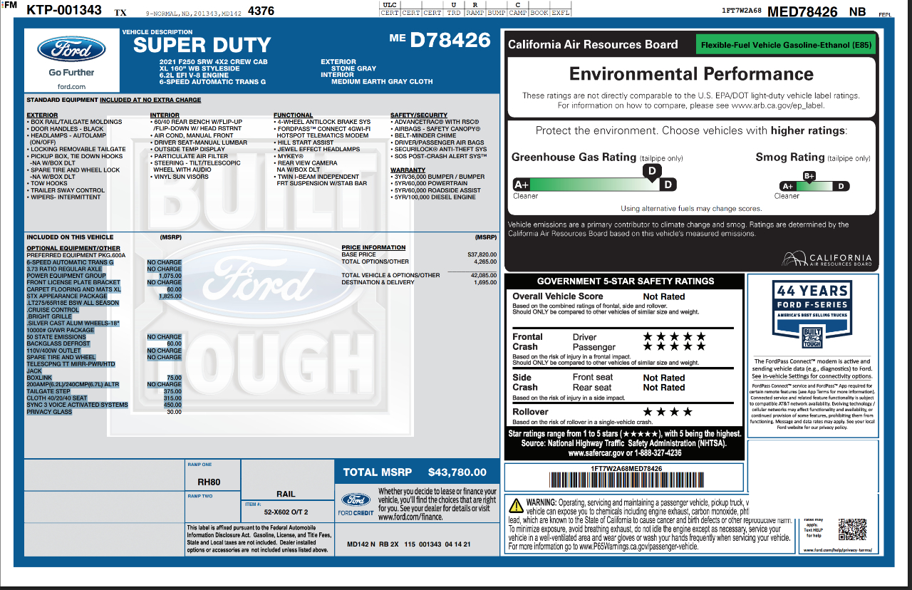 Ford Super Duty F-250 SRW  2021