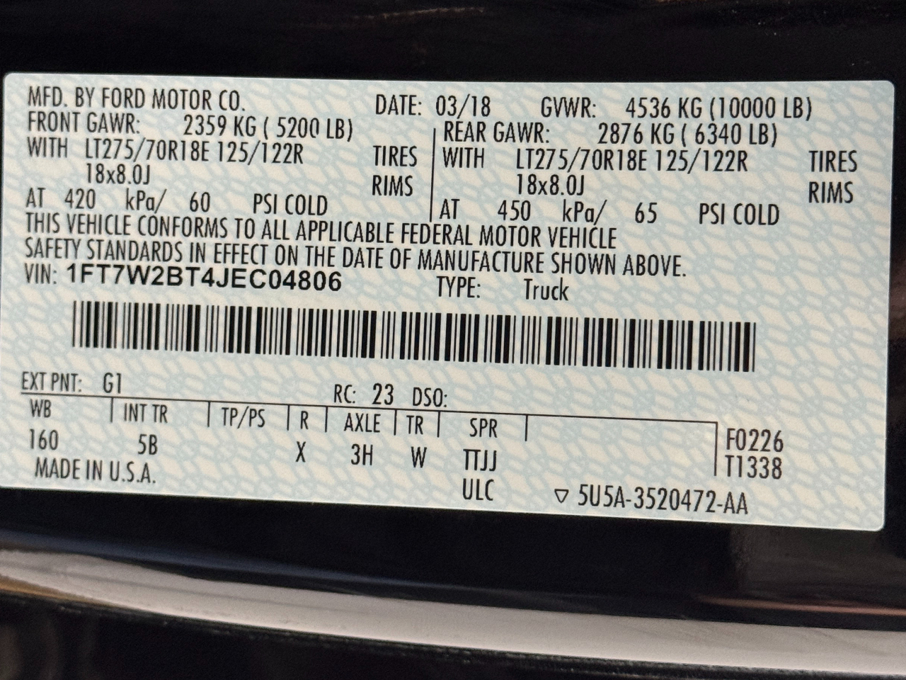 Ford Super Duty F-250 SRW  2018