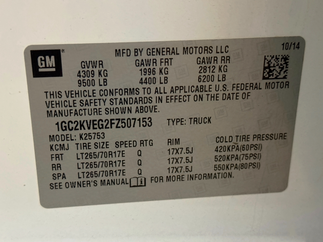 Chevrolet Silverado 2500HD  2015