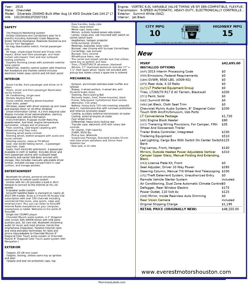 Chevrolet Silverado 2500HD  2015