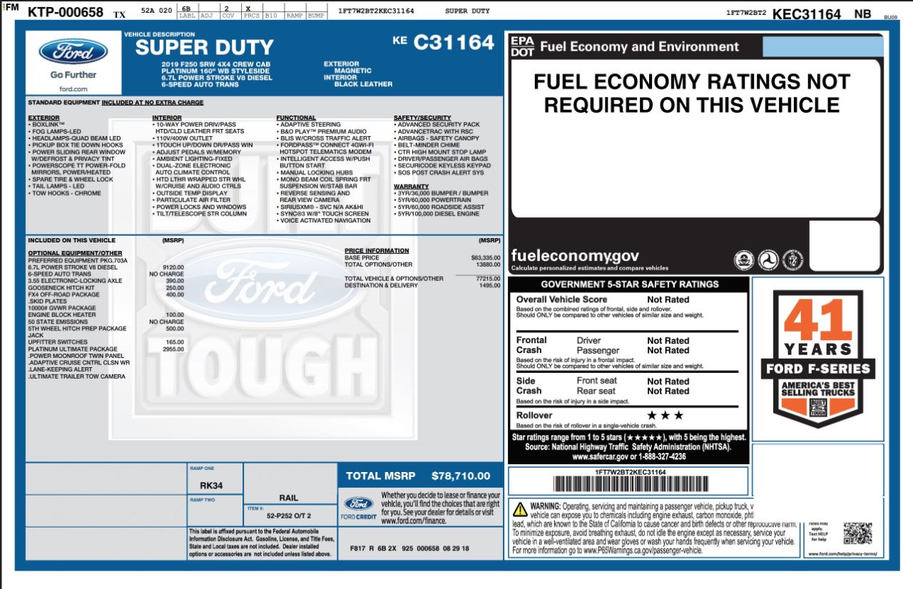 Ford Super Duty F-250 SRW  2019