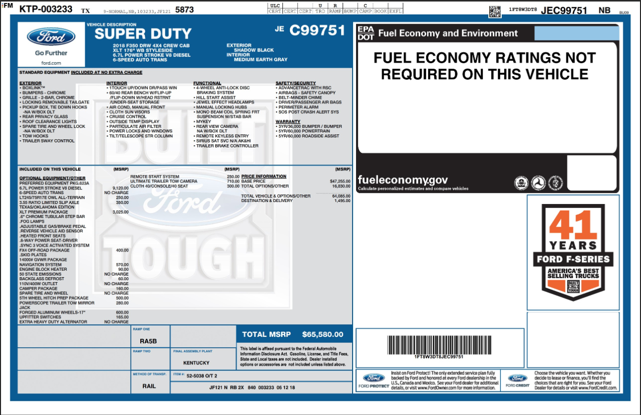 Ford Super Duty F-350 DRW  2018