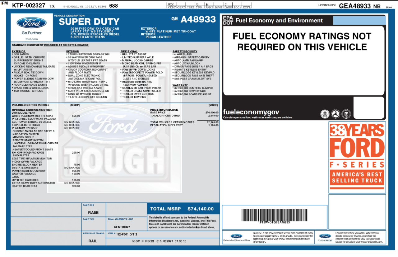 Ford Super Duty F-450 DRW  2016