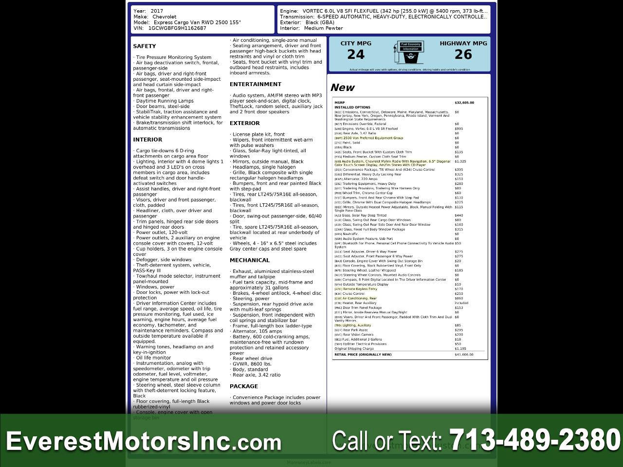 Chevrolet Express Passenger  2017
