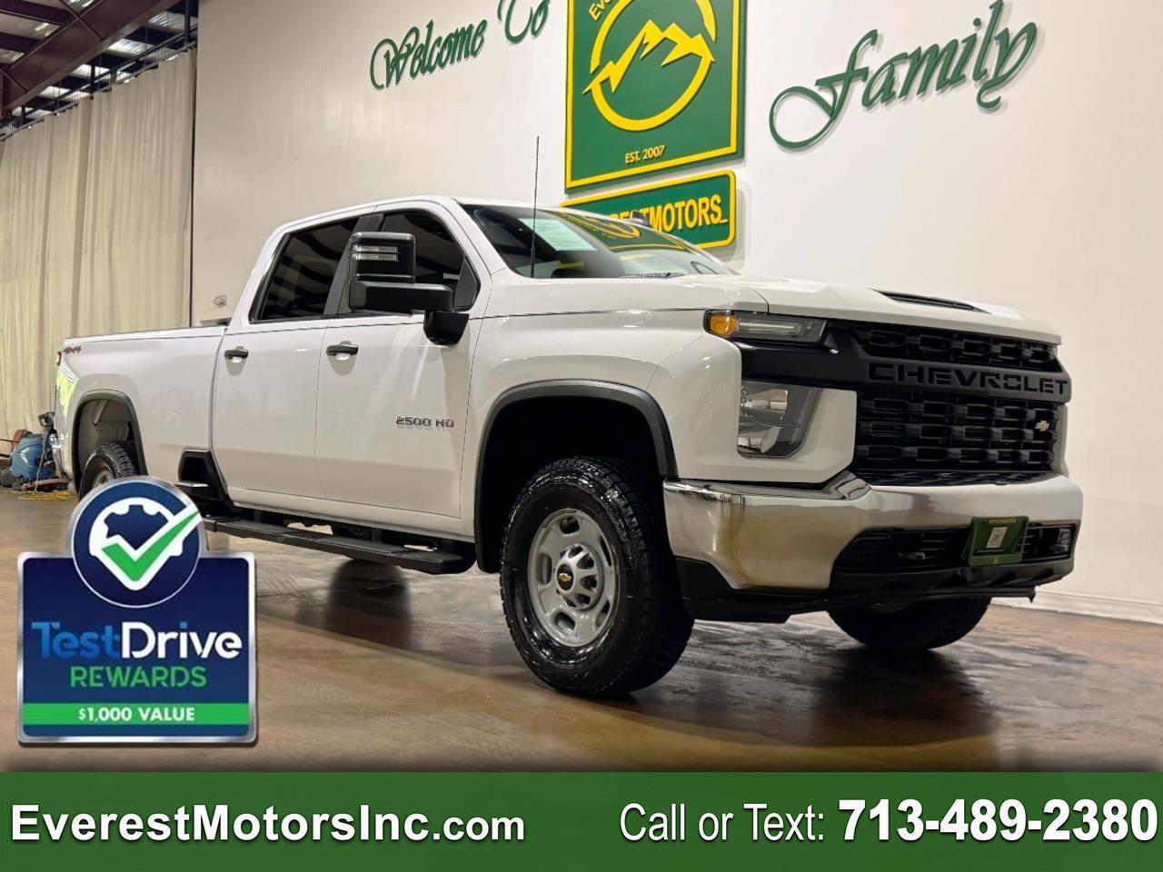 2023 Chevrolet Silverado 2500HD WT 4X4 CREWCAB LONG 6.6L V8 DURAMAX DIESEL 1OWNER