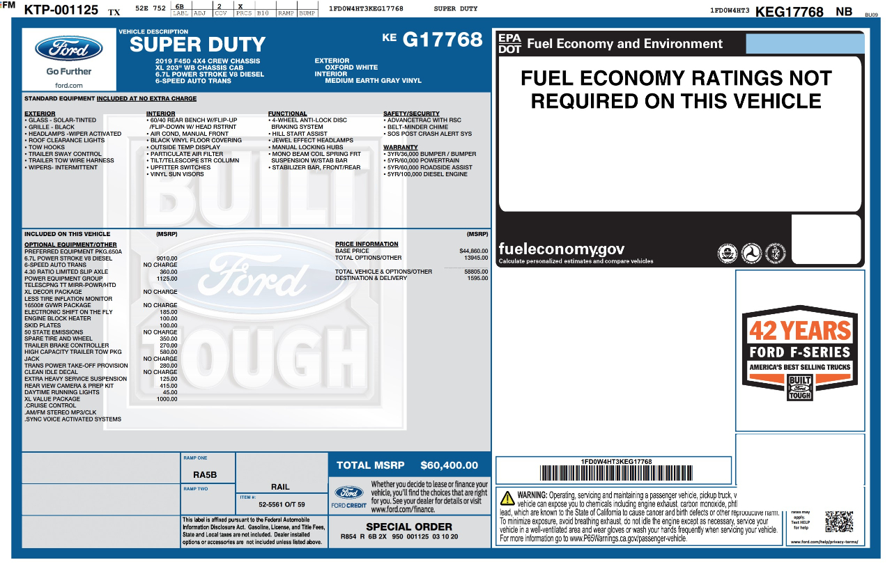 Ford Super Duty F-450 DRW  2019