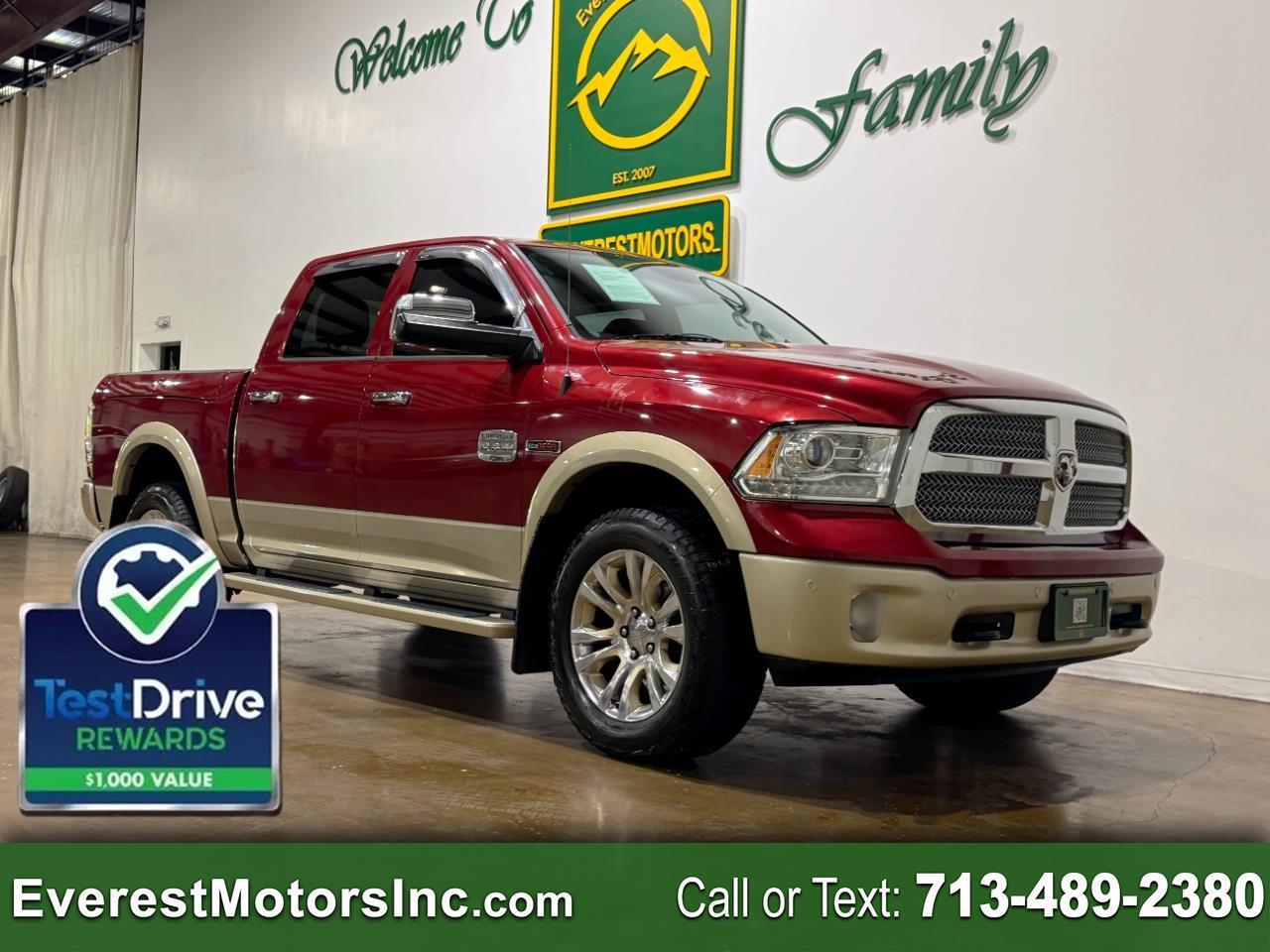 2015 RAM 1500 LONGHORN 4X4 CREWCAB SHORT 3.0L V6 ECO DIESEL