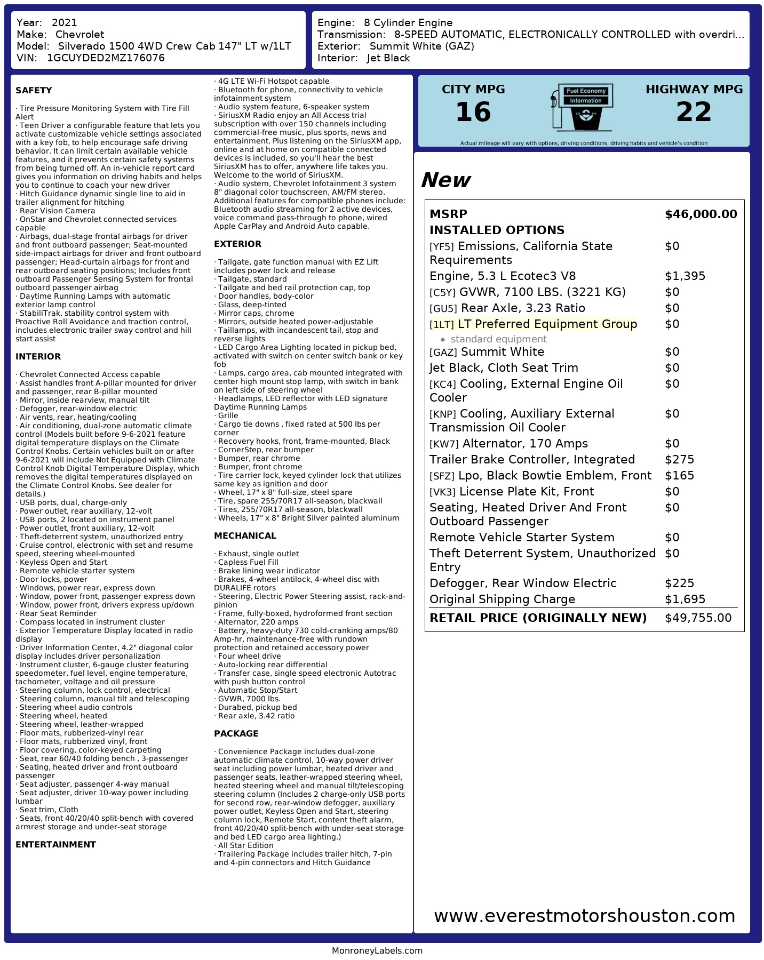 Chevrolet Silverado 1500  2021