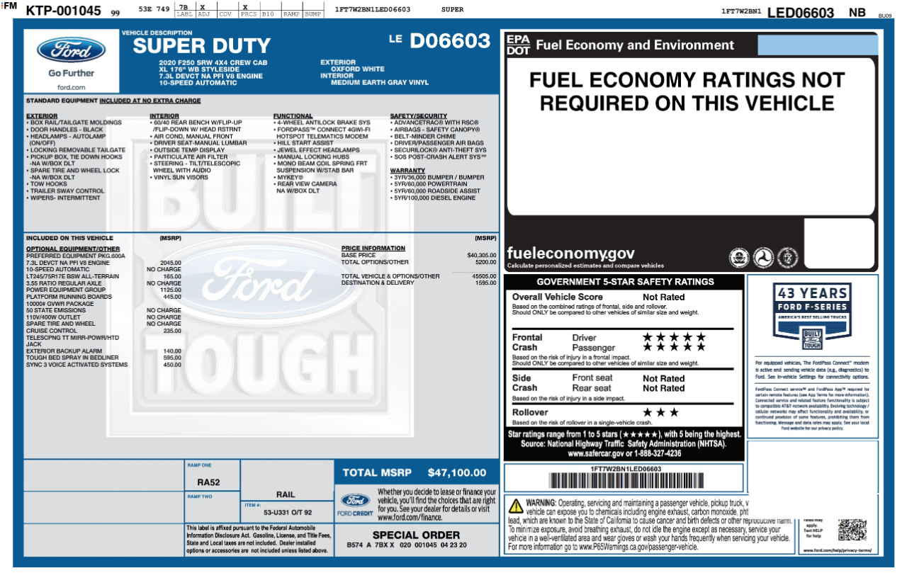 Ford Super Duty F-250 SRW  2020