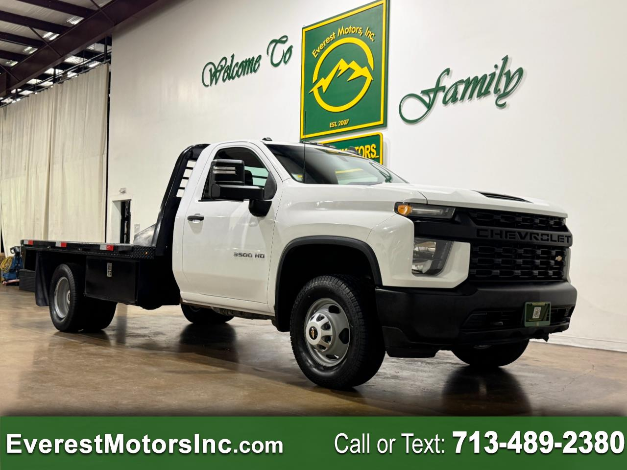 2023 Chevrolet Silverado 3500HD WT 4X4 REGCAB 11FT FLATBED 6.6L V8 GAS 1OWNER