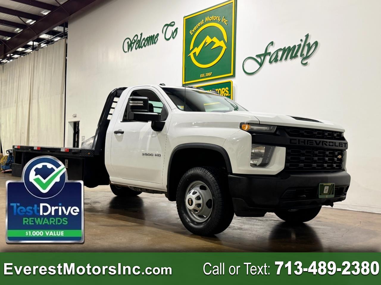 2023 Chevrolet Silverado 3500HD WT 4X4 REGCAB 11FT FLATBED 6.6L V8 GAS 1OWNER
