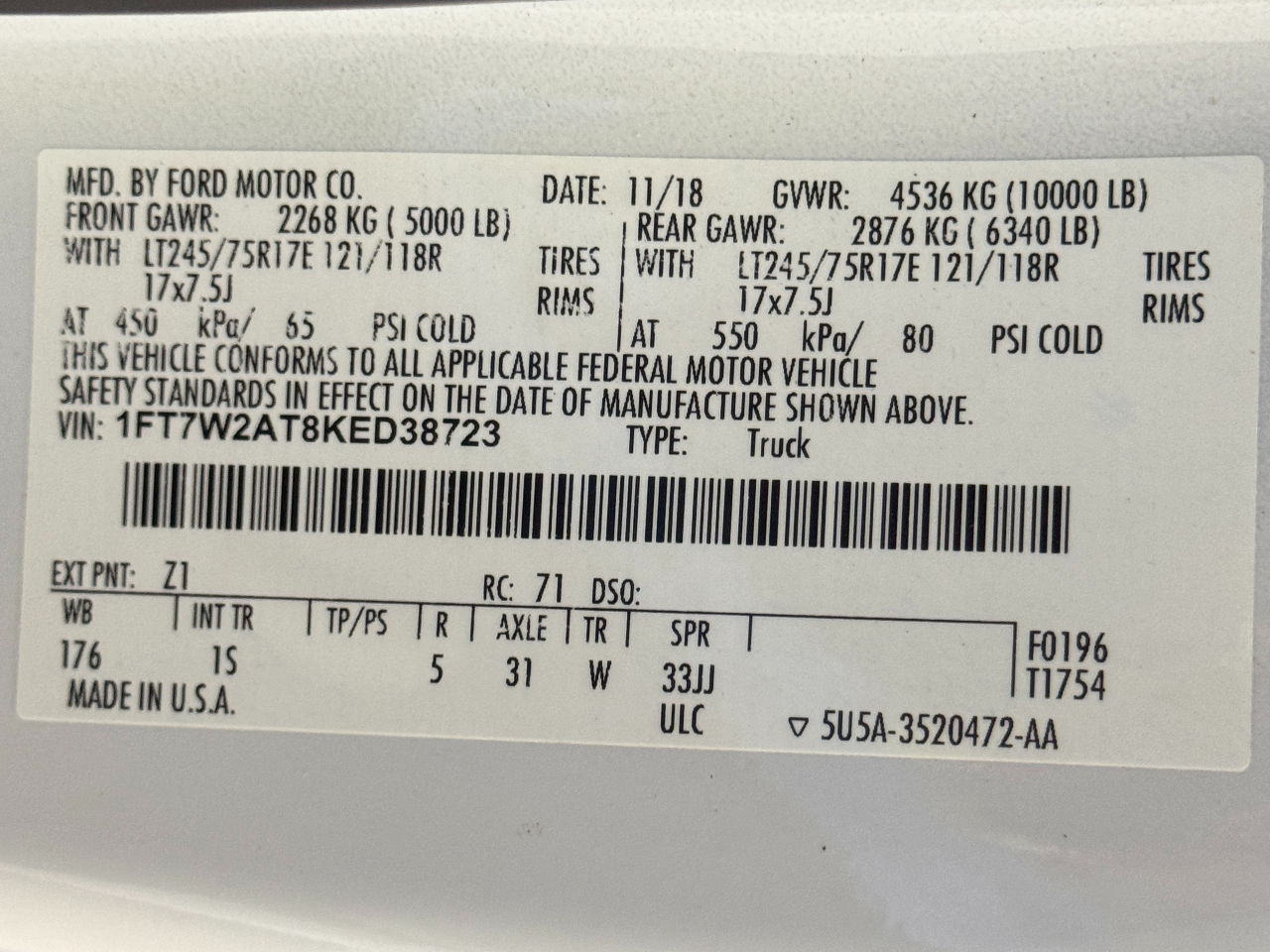 Ford Super Duty F-250 SRW  2019