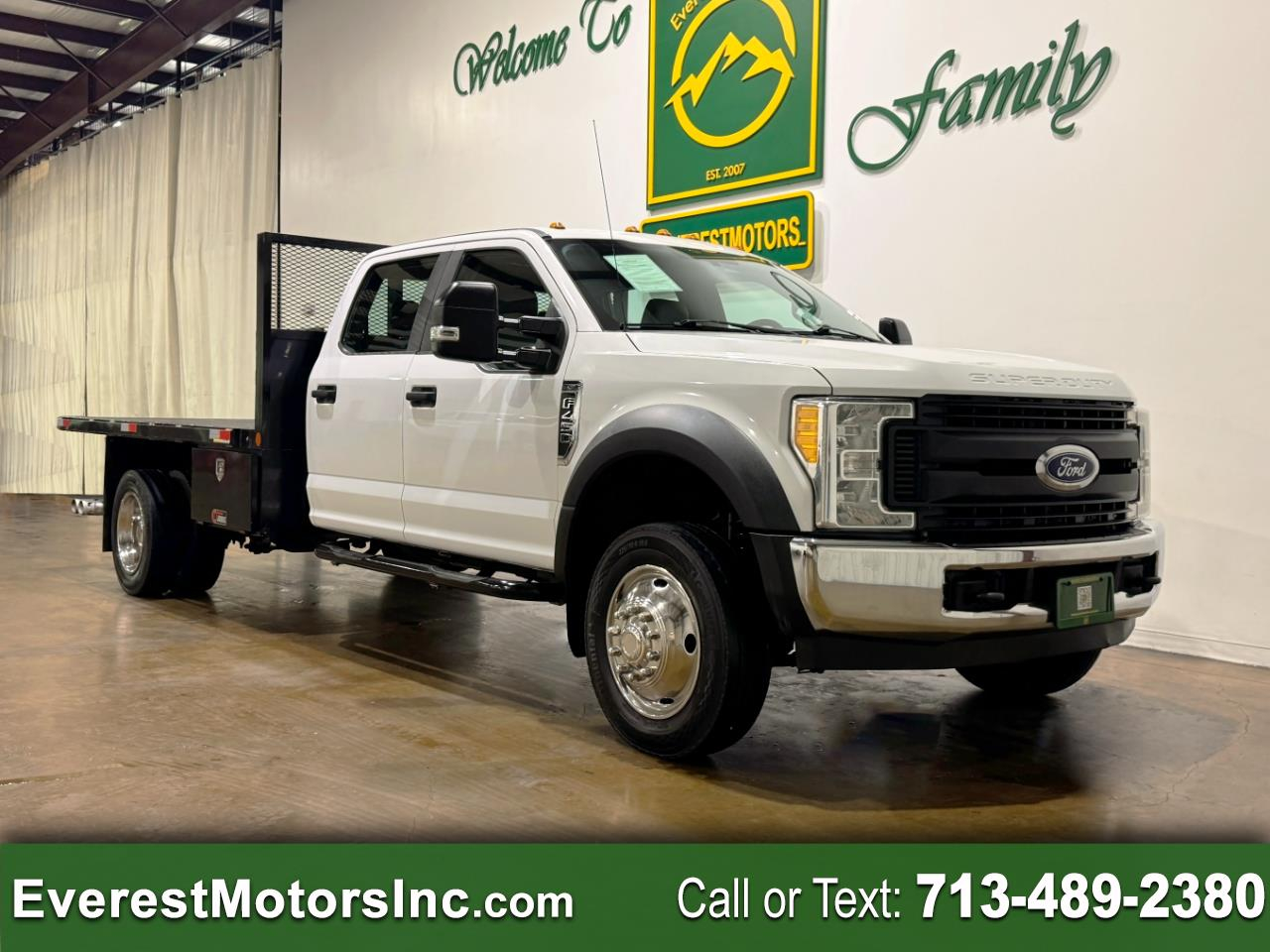 2017 Ford Super Duty F-450 DRW XL 4X2 CREWCAB 12FT FLATBED 6.7 PTO DIESEL TOW PKG