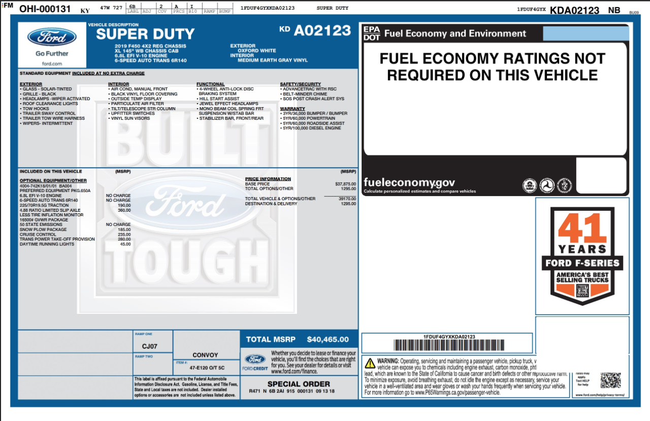 Ford Super Duty F-450 DRW  2019