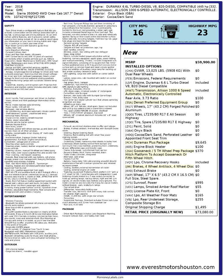 GMC Sierra 3500HD  2018