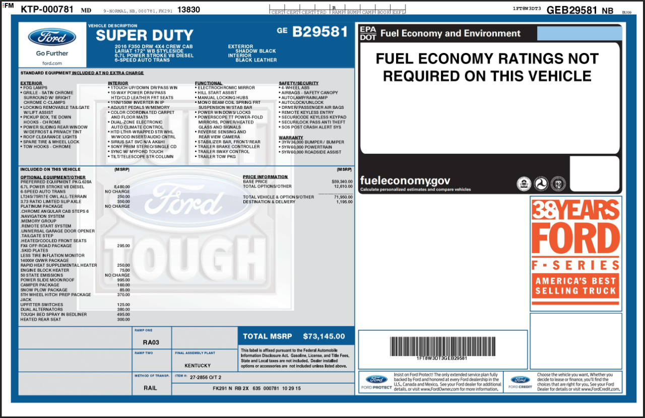 Ford Super Duty F-350 DRW  2016