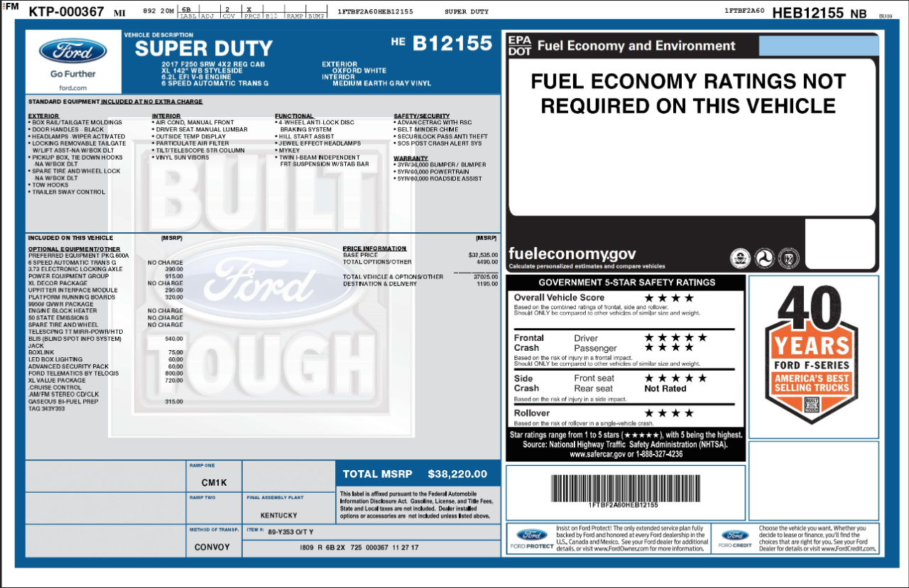 Ford Super Duty F-250 SRW  2017